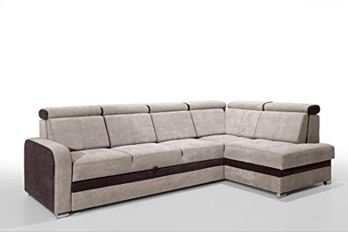 Robin Inspire Glen Divano angolare con funzione di letto cassetto per Biancheria beige angolo a destra 304 x 180 x 95
