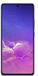 Samsung Galaxy S10 Lite Android Smartphone utan kontrakt, 4 500 mAh batteri, Snabbladdning, 6,7 tums Super AMOLED-skärm, 128 GB/8 GB RAM, Dual SIM, mobiltelefon i svart, tysk version (renoverad)