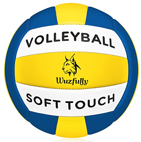 Wuzfully Volleyboll mjuk touch strandvolleybollar för inomhus utomhus, inomhus utomhus volleyboll storlek 5