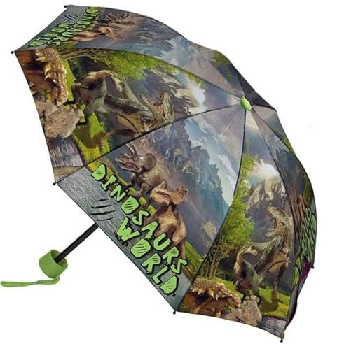 Coriex Dinosaurs World Faltbarer Regenschirm, mehrfarbig