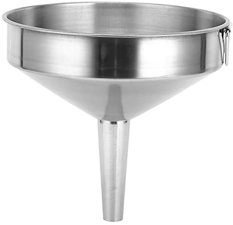 Imbuto in Acciaio Inossidabile, Ø 15cm Grande Imbuto da Cucina Addensato Filtro riutilizzabile in acciaio inossidabile per Liquidi Separati Olio da Cucina Condimento o Oggetto in Polvere