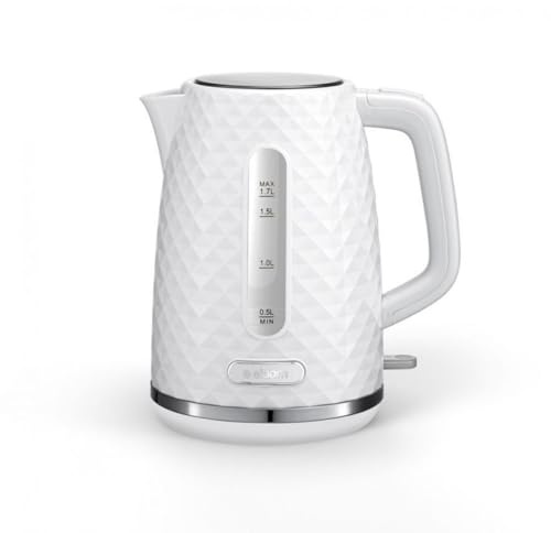 eldom Bouilloire C280 - Capacité : 1,7 l - Théière rétro - Puissance : 2200 W - Socle à 360° - Indicateur de niveau d'eau - Filtre anti-calcaire amovible - Blanc