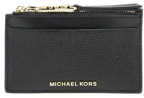Michael Kors 32H3G8ED1L-001 SM ZIP CARD CASE Donna BLACK Taglia TU