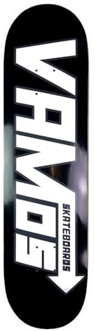 Vamos Skateboards - Black Speed 8,75 Skateboard Deck + Griptape & Sticker / 7Ply Canadian Maple Vamos Skate Co Deck 8.75