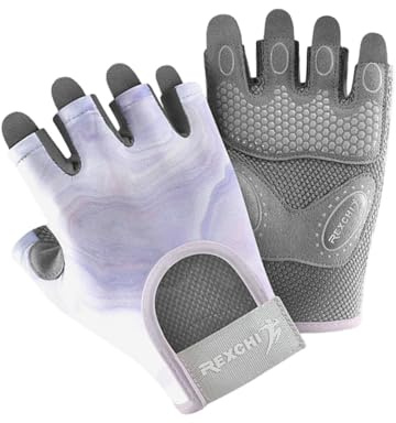 LOVIVER Halbfinger-Handschuhe, Rennrad-Handschuhe, Damen und Herren, leichte Fingerlose Handschuhe, Fahrradhandschuhe für Outdoor-Sportarten, Wandern, Angeln