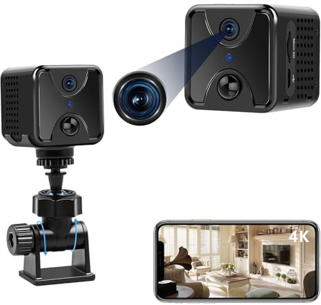 Mini Telecamera Nascosta Spia 4K，Microtelecamera Spia Camuffata con Registrazione, Videocamera Sorveglianza Interno Mini con Rilevamento del Movimento per la casa, l'ufficio e altri ambienti interni