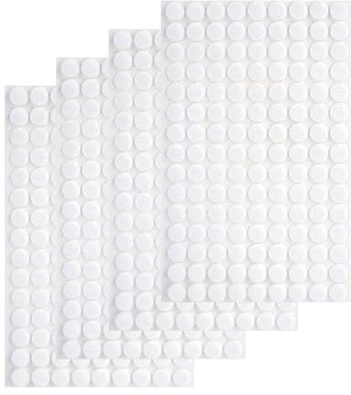 Wosyoodo 540 Stück Klettpunkte Selbstklebend 10mm, Self Adhesive Klettpunkte, Klettband Selbstklebend Rund, für Papier,Metall,Kunststoff,Glas,Leder (Weiß)