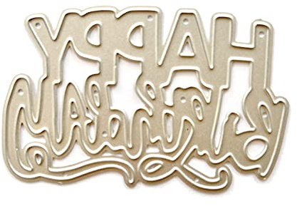 Metall-Stanzschablone Happy Birthday für Scrapbooking, Kartenprägung, Fotoalbum, Vorlage, Dekoration