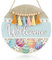 CHDITB 3D Happy Easter Welcome Sign,Spring Easter Eggs Wall Decor,Welcome Wreath for Front Door,Colorful Eggs Door Wreath,Christian Home Spring Decorations,Wooden Jesus Wall Hanging Porch Garden Home