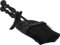Heavy Duty Fireplace Black Ash Brush & Shovel Set (Round Handle)