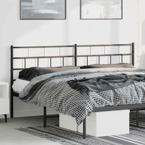 XINCXIN Kopfteil, wandkissen wandpolster Bett kopfteil schlafzimmermöbel modern wandpolster Bett Metall Schwarz 180 cm