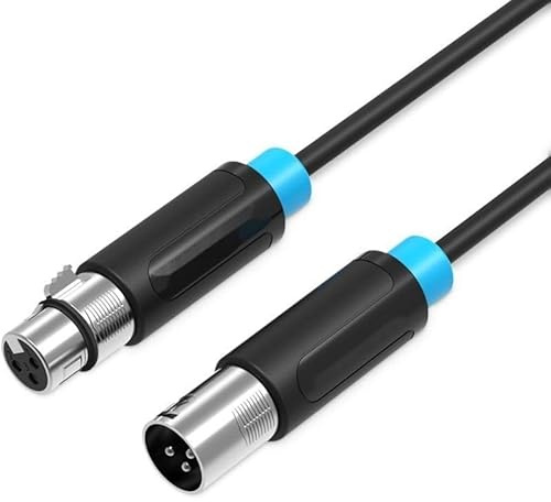 Watio Wave Cavo audio - Cavo stereo XLR maschio a XLR femmina, lunghezza 10 m, colore nero, ideale per connessioni audio professionali. *