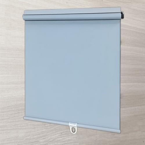 Tenda oscurante a rullo retrattile, 80 x 200 cm, con sistema a molla, protezione solare temporanea, installazione senza trapano, versatile per uso interno ed esterno