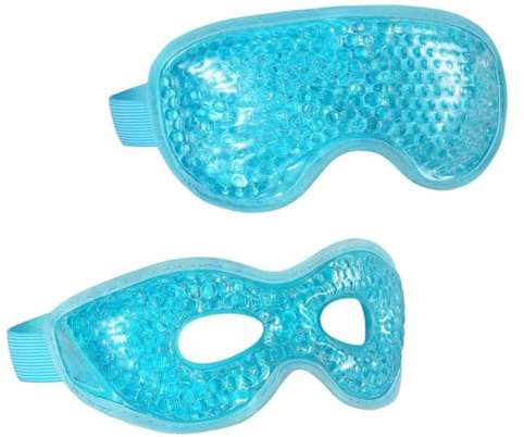 EPIGEIST 2 pièces Coussinets Oculaires Réutilisables Apaisants Masque Gel Froid Visage Yeux Fatigue et Poches Cache-œil Adulte Confortable pour Sommeil et Soin des Yeux