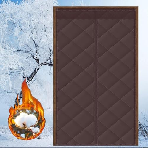 Rideau de Porte D'Entree, Rideau de Porte Isolé 230 x 190 cm Garde La Chaleur en Hiver, Adapté Aux Animaux Domestiques Aimantée Moustiquaire Porte pour Chambre Climatisée, D