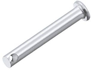 sourcing map 20 Stück Steckbolzen Einloch Gabelkopfstifte Flachkopf, 5mm X 40mm Splintstift Verzinkung Massiver Stahl Lochbolzen