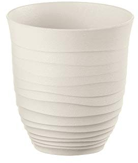 Guzzini - Tierra, Bicchiere Basso in Plastica Riciclata - Bianco Latte, Ø 9xh9,5 cm | 350 cc - 179501156