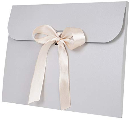 10er Pack Vintage Briefumschläge mit Schleife und Band - Große dicke Briefumschläge für Hochzeit, Geburtstag, Brautparty, Abschlussfeier