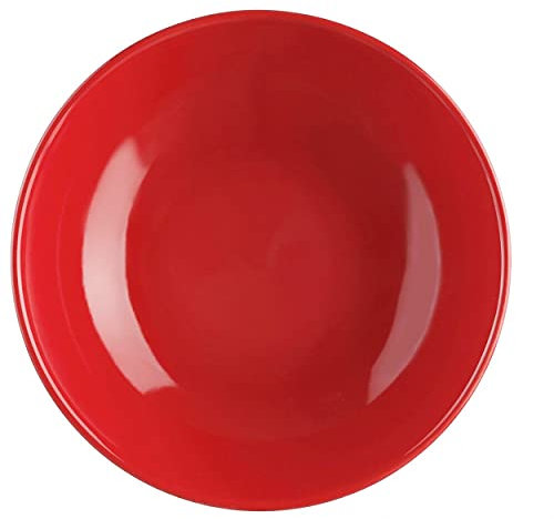 Hogar y Mas Juego DE 4 Platos Llanos Rojo 26 CM