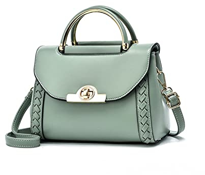NICOLE & DORIS Damen Handtasche Klein Umhängetasche PU Leder Handtaschen Elegante Schultertasche Crossbody Messenger Bag Top Griff Tasche mit Verstellbar Abnehmbar Schultergurt Grün
