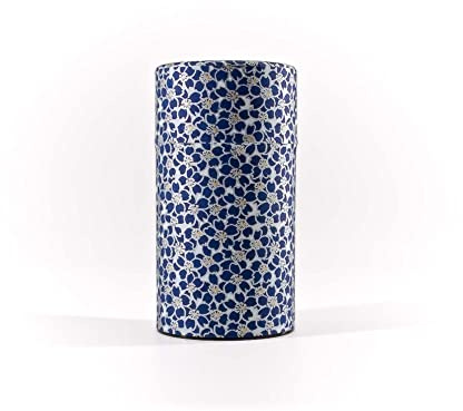 Teedose KAKIZUME Chazutsu Ø 6,8 cm 450 ml Blau Rosa Japan japanisch - traditionell