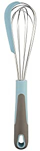 BBAUER ddq Wisk 10,5-Zoll-Schneebesen, manueller Schneebesen, Silikon-Schneebesen, Silikongriff, Creme-Butter-Milch-Mixer, Küchen-Backkuchen-Werkzeug, Rührwerk (Color : OneColor)