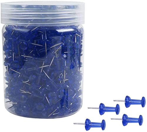 XYWHPGV 500 Stück 3/8 Zoll Karte Push Pins Reißnägel Head Reißzwecken Korktafeln Bildaufhängung für Home Office Blau(da80d 05bfb f0c85 2dc96 6a51c d5bbf
