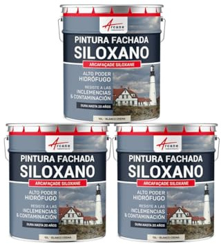 Siloxanfarbe - ARCAFACADE SILOXAN Cremeweiß - RAL 9001-3 x 10 L