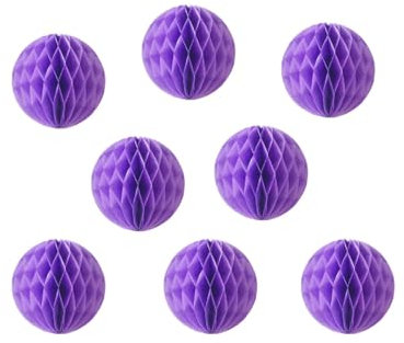 ZGjoy Papier-Wabenbälle, dekorative Seiden-Wabenbälle, Papier-Pompons, Blumenbälle, Kunst, hängende Bälle für Geburtstag, Hochzeit, Kinderzimmer, Babyparty, Heimdekoration (25,4 cm, lila)