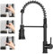 Hanviter Pull Out Kitchen Mixer Tap: 360° Swivel 3 Spray Modes Kitchen Tap, Commercial Mixer Tap Single Handle Kitchen Taps, Cold and Hot Mixer Kitchen Sink Taps with Standard Fittings (Black)