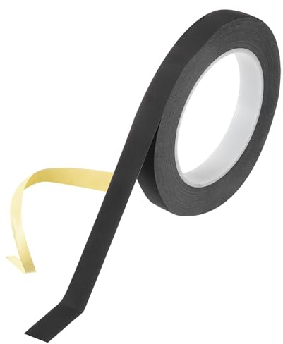 sourcing map Cinta adhesiva aislante de tela de acetato, 1.5 cm x 29.9 m, cinta de tela negra resistente al calor para laptop, reparación de guitarras eléctricas y automóviles
