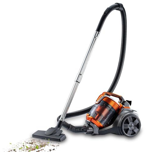 QWAXTRIW Bagless Cylinder Vacuum Cleaner,3600W Cyclonic Carpet and Hard Floor Cleaner,3.5L High Capacity Dust Container