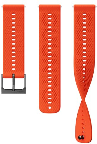 SUUNTO 22 ATH6 Correa de Silicona Compatible con Race S, Race, Vertical, 9 Peak Pro, 9 Peak, 5 Peak, Correa de Reloj de Repuesto de Silicona Suave 22 mm S+M