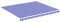 vidaXL Tissu de Remplacement pour Auvent Toile d'Auvent Tissu de Rechange pour Store Banne de Jardin Patio Terrasse Extérieur Bleu et Blanc 4x3,5 m