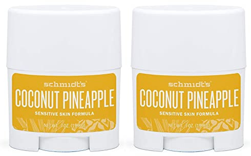 Set med 2 Schmidt's Naturals Sensitive Deodorant kokosnöt och ananas (reseformat 19,8 gr.)