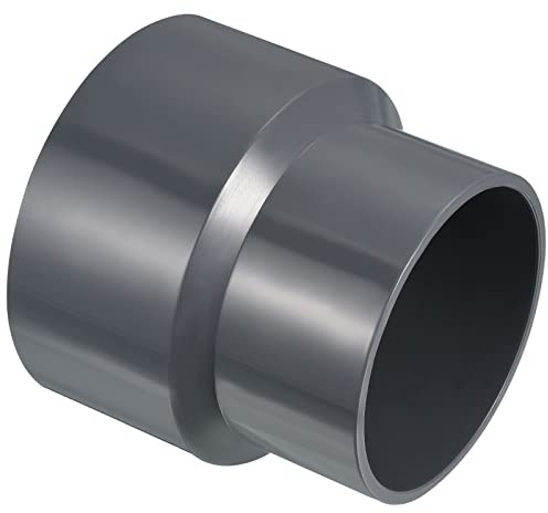 PATIKIL PVC Reductor Tubo Montaje 110x90mm | Recto Acoplamiento Adaptador Conector, Gris
