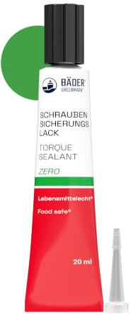 Schraubensicherungslack Zero Reihe Grün 20 ml - Siegellack & Plombenlack für Schrauben, Markierungslack & Manipulationsschutz - Wasserbasiert, lebensmittelecht, Made in Germany von Lackfabrik Bäder