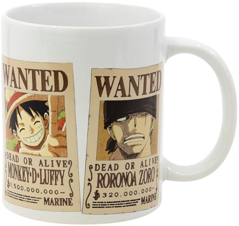 STOR Tazza in Ceramica One Piece 325ml - Design Ufficiale con Licenza - Perfetta per Caffè, Tè e Bevande Calde - per Fan