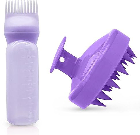 Lonimia Brosse de coloration des cheveux, bouteille de shampooing, flacon applicateur de peigne racine, capacité pour colorer les cheveux, flacon de pinceau, peigne applicateur, outil de coiffeur
