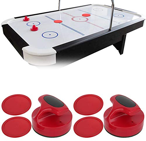 Air-Hockey-Pucks-Set, Großes Rotes, Leichtes Air-Hockey-Hockey-Spieltisch, 94 Mm Schieber-Set mit 4 Pucks, Zubehör für Spieltische, Ausrüstung