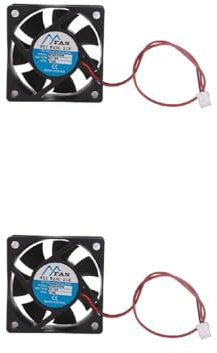 60mm×60mm×20mm For 12V 2-Pin Brushless PC CPU For Case Cooling Fan 6020 Computer Heatsink Mount Pin CPU Cooling System Radiator Memory Heat Dissipation Pad Hard Disk Heat