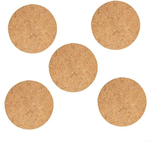 5Pcs Mulch for RING Tree for PROTECTION Mat, Coconut Fiber Mulching Disc, Round Plant for PROTECTION Cover Disc for Garden/Living Room/Restaurant/Balcony/Nurseries(PIGEON PAD20cm)
