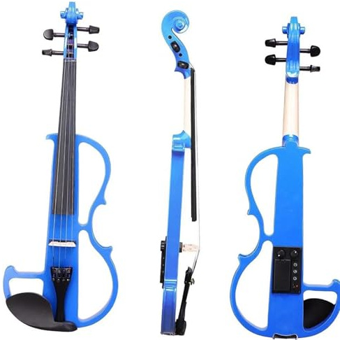 Geige Elektrische Violine Silent Fiddle Massivholz Violino Freier Brasilholzbogen Steg Korpus Linde