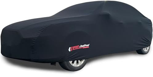 BEXITA Auto Abdeckung Indoor Stretch Auto Abdeckplane, Weiches Innenfutter, Atmungsaktiv, Staubdicht, Autoplane Autogarage Innenbereich für Größen Limousine-M