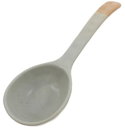 HOLIDYOYO Long-Handled Japanese Soup Spoon Ceramic Dumpling and Wonton Spoons Asian Ramen Noodle Soup and Stylish