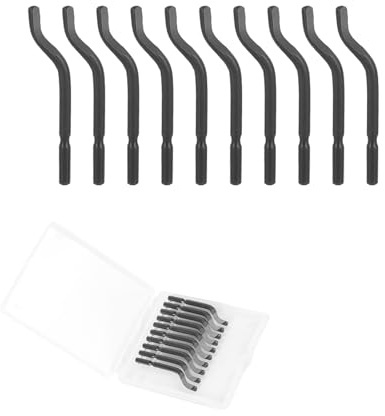 Funnytek 20PCS High Speed Steel BS1010 Deburring Tool Blades | Cutter Head Deburring Blades for Metal, Plastic, Resin, 3D Printer, PVC and Copper Pipes, Hole Deburrer