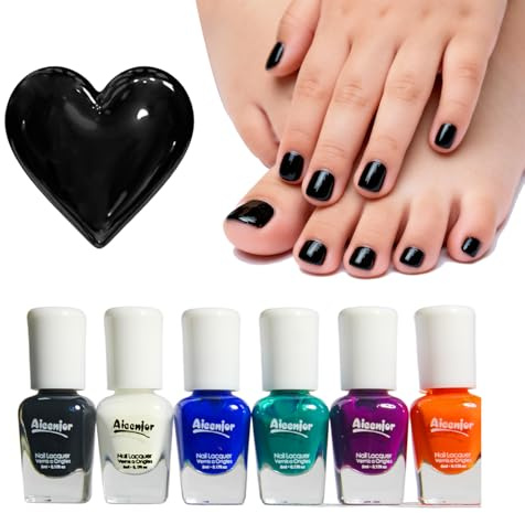 Aieenjor COOL GRIL Party Kinder-nagellack Set, Nagellack Kinder ab 2 3 4 5 Jahre Mädchen Junge Ungiftig, Abziehbar Wasserbasis Kinde Mädchen Geschenk Kit- 6 Farben