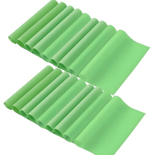 10 Refrigerator Mats - Green: Fridge Liners, Anti-Mold Food Saver Liner, Extend Shelf Life & Anti-Slip Design for Fridge Drawers/Cabinets | Keep Fruits Fresh, Reduce Waste for Home Kit