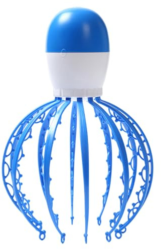 Massaggiatore per la testa, gratta testa portatile, ricarica USB, massaggiatore portatile per cuoio capelluto, allevia la pressione del cuoio capelluto, polpo elettrico con 3 modalità