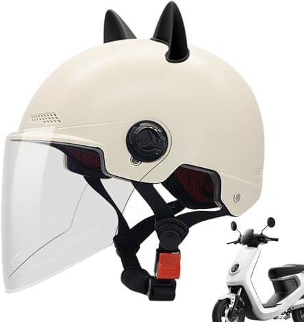 Adjustable Scooter Helmet - Protective Riding Headgear with Visor for Men Women | Lightweight Hard Shell Cycling Commuting Gear for Motorcycle Bicycle Skateboard Urban Outdoor Adventure Sports